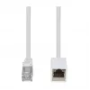 LogiLink Professional CAT 6a S/FTP patch-verlengkabel, RJ-45 stekker naar bus, 1 m, wit, LSZH, Snagless