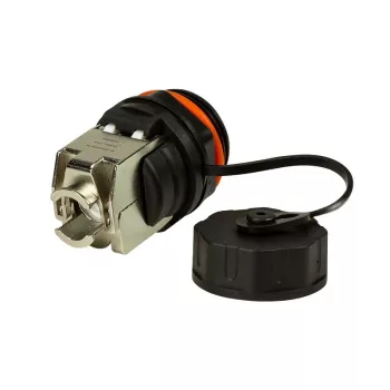 LogiLink Professional Cat.6A STP Keystone Jack RJ45, IP68 Industrial Outdoor, gereedschapsvrij, zinkdrukgieterij, zwart