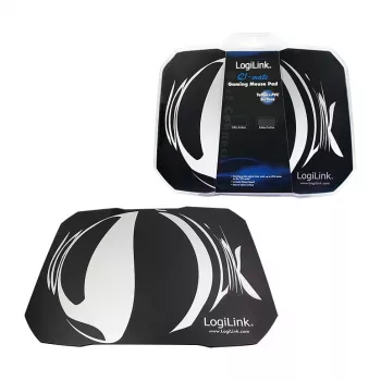 LogiLink Q1 Mate gaming muismat XL – microweefsel, antislip rubberen basis, gestikte randen, zwarte bureaumat