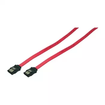 LogiLink SATA III datakabel met vergrendelstekkers, 6 Gbps, rood, 0,9 m