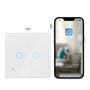 Logilink SH0112 WiFi smart EU lichtschakelaar, 2-voudig, wit, Tuya-compatibel