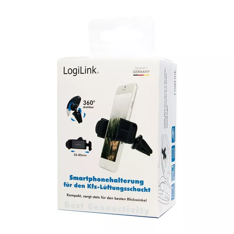 LogiLink smartphone-ventilatiehouder voor in de auto, klein