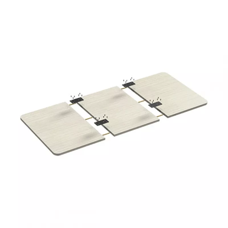 LogiLink tafelblad, 3-delig verdeeld, 1200x600 mm, natuurbout