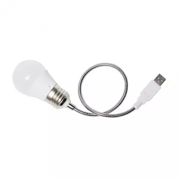 Logilink UA0220 USB LED-bureaulamp met zwanenhals, wit licht, zwart