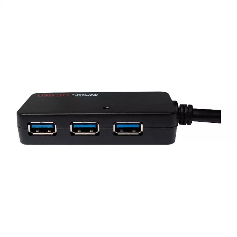 LOGILINK UA0262 USB 3.0 actieve verlengkabel, USB-A male naar 4x USB-A female, 10m, zwart