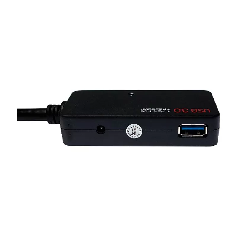 LOGILINK UA0262 USB 3.0 actieve verlengkabel, USB-A male naar 4x USB-A female, 10m, zwart