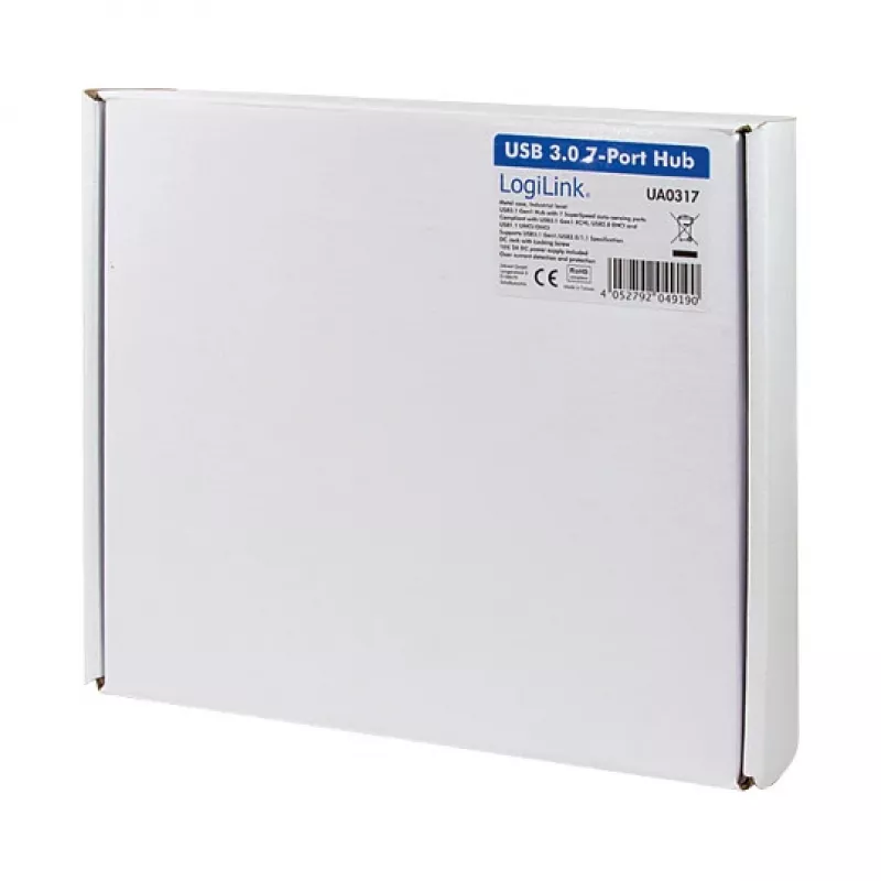 LOGILINK UA0317 USB 3.0 Hub, 7-Port, Metalen behuizing, Industriële kwaliteit