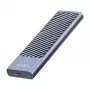 LogiLink UA0435 USB 3.2 Gen 2x2 SSD-behuizing, M.2 NVMe/SATA, USB-C, 20 Gbps, Grijs