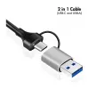 Logilink UA0440 USB 3.2 Gen 1 3-poorts hub met Gigabit Ethernet-adapter, USB-C- en USB-A-aansluiting, aluminium