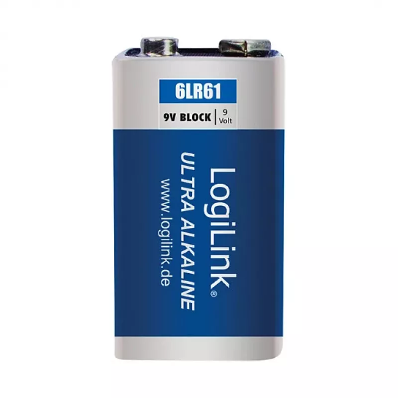 LogiLink Ultra Power alkaline 9V batterij, 1-pack blister