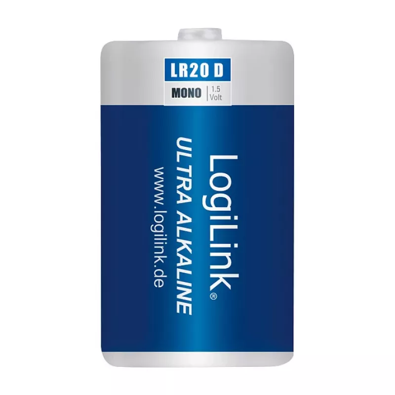 LogiLink Ultra Power alkaline D-batterij LR20 2-pack blister