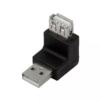 LogiLink USB 2.0 haakse adapter 270° A/M naar A/F, 480 Mbps, zwart
