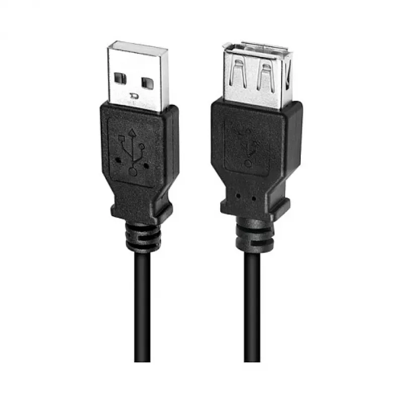 LogiLink CU0011B USB 2.0 verlengkabel, USB-A stekker naar USB-A bus, zwart, 3 m