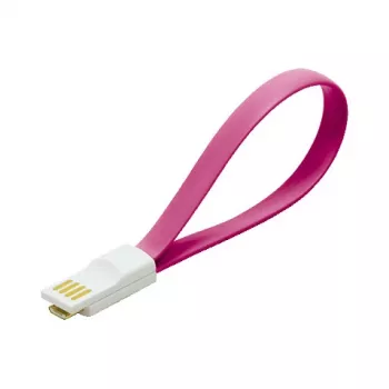 LogiLink USB 2.0 magnetische oplaad- en datakabel - USB-A naar Micro USB-B - 1m - roze