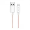 LogiLink USB 2.0 Type-C kabel, A/M naar C/M, 480 Mbps, 60W, nylon, roze, 0,5 m