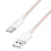 LogiLink CU0324 USB 2.0 Type-C kabel, A/M naar C/M, 480 Mbps, 60W, nylon, roze, 1 m