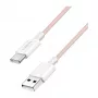 LogiLink CU0324 USB 2.0 Type-C kabel, A/M naar C/M, 480 Mbps, 60W, nylon, roze, 1 m