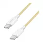 LogiLink USB 2.0 Type-C kabel, C/M naar C/M, 480 Mbps, 60W, nylon, geel, 0,5 m