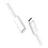 LOGILINK USB 2.0 Type-C verlengkabel – USB-C stekker naar bus, 480 Mbit/s, 100W Power Delivery, wit, 1m