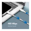 LogiLink USB 2.0 Type-C naar Type-C kabel, 1m, 60W Power Delivery, nylon gevlochten, roze