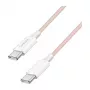 LogiLink USB 2.0 Type-C naar Type-C kabel, 1m, 60W Power Delivery, nylon gevlochten, roze