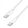 LogiLink CU0340 USB 2.0 USB-C naar USB-C kabel, nylon, 60W, Wit, 0,5 m
