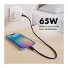 Logilink USB-A/C oplader 65 W GaN, 1x USB-A (QC), 1x USB-C (PD), wit