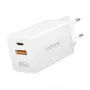 Logilink USB-A/C oplader 65 W GaN, 1x USB-A (QC), 1x USB-C (PD), wit