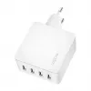 Logilink USB-A oplader, 24 W, 4 poorten, 4x USB-A, wit