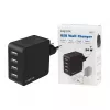 LogiLink USB-A wandoplader, 24W, 4-poorts, 4x USB-A, zwart