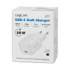 LogiLink USB-C-opladers 20 W GaN, 1 poort, USB Power Delivery, Wit