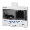 Logilink USB-autolader, 2+2 poorten, 24 W, zwart
