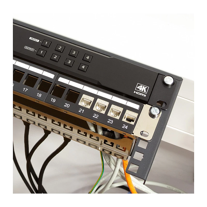 Logilink WB0011 19 inch 1U rack voor onderbouw- of wandmontage, zwart