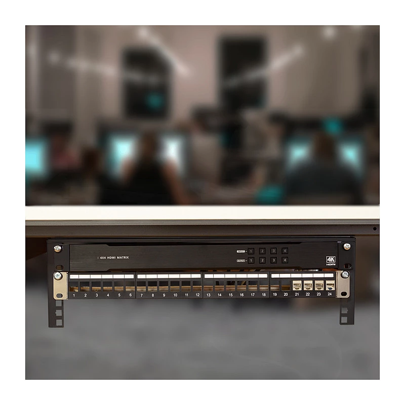 Logilink WB0011 19 inch 1U rack voor onderbouw- of wandmontage, zwart