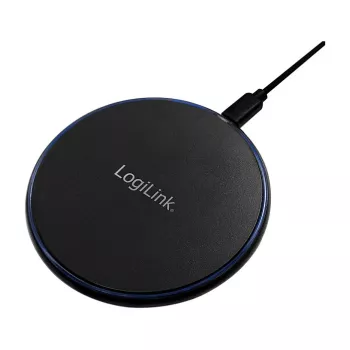 LogiLink draadloze tafel-snellader 10 W Qi laadpad zwart