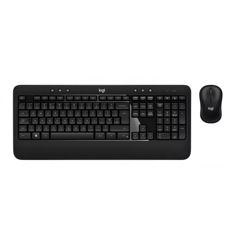 Logitech Advanced Combo draadloze toetsenbord- en muisset - zwart