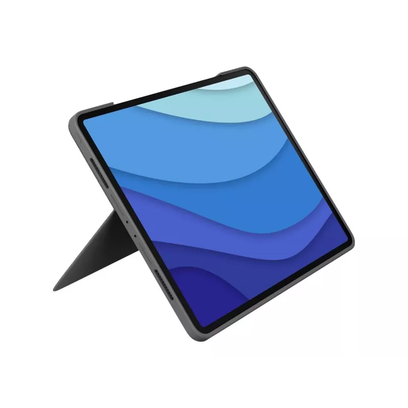 Logitech Combo Touch toetsenbordhoes met trackpad voor iPad Pro 12.9 (5e gen.), Pan Nordic-indeling, Oxford Gray