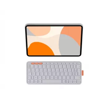 Logitech Flip Folio Toetsenbord- en Folio-case - Volledig formaat - Draadloos - Bluetooth 5.1 LE - AZERTY - Frans - Lichtgrijs - voor Apple 10,9-inch iPad Air (5e generatie)
