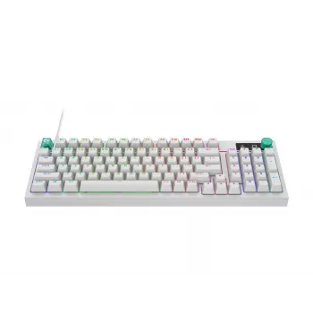 Logitech G316 X 98 Compact mechanisch gaming-toetsenbord, GX Brown Tactile, LIGHTSYNC RGB, wit, Duitse layout