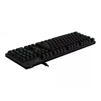Logitech G512 Carbon mechanisch gaming-toetsenbord - GX Brown tactile, LIGHTSYNC RGB, USB-passthrough, vliegtuigaluminium, volledig formaat