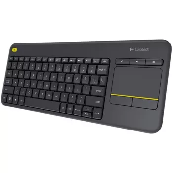 Logitech K400 Plus draadloos touch-toetsenbord - zwart