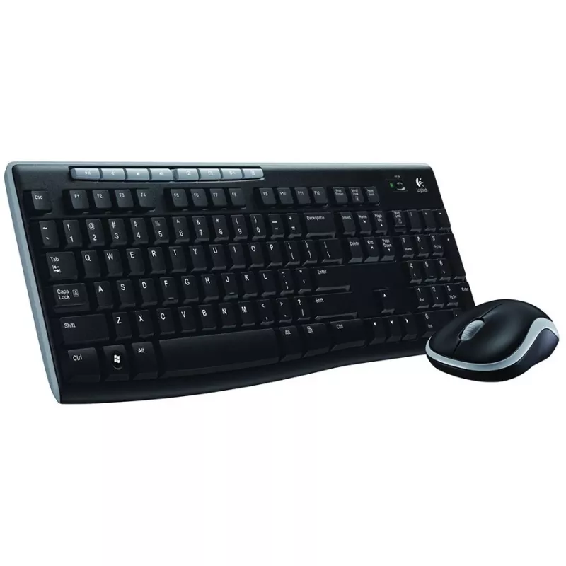 Logitech MK270 draadloze combo – full-size RF 2,4 GHz toetsenbord en muis (zwart)