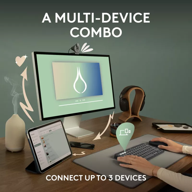 Logitech Pebble 2 Combo - toetsenbord- en muisset