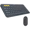 Logitech Pebble 2 Combo Tonal Graphite draadloze toetsenbord- en muisset, AZERTY Frans layout, Bluetooth & Logi Bolt USB-ontvanger, stille klikken, multi-device, gerecycled kunststof