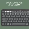 Logitech Pebble 2 Combo Tonal Graphite draadloze toetsenbord- en muisset, AZERTY Frans layout, Bluetooth & Logi Bolt USB-ontvanger, stille klikken, multi-device, gerecycled kunststof
