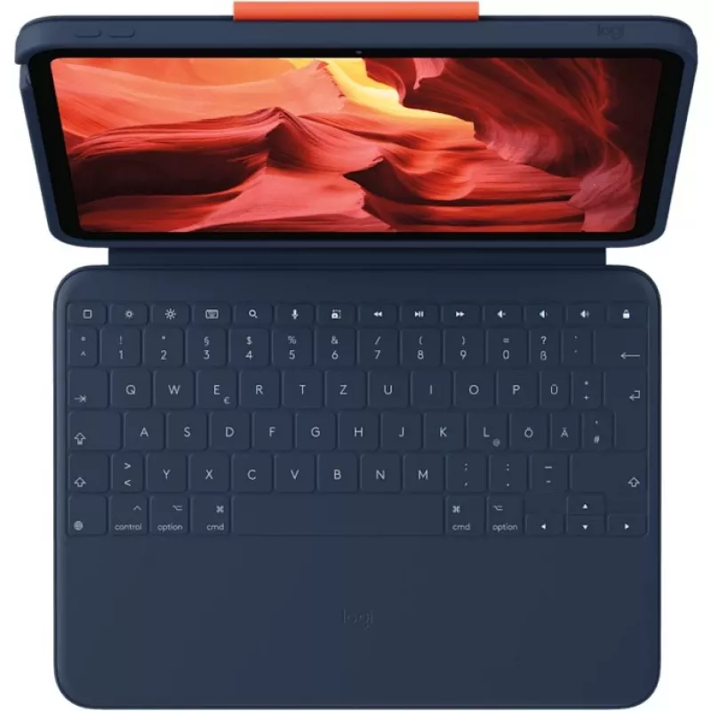 Logitech Rugged Combo 4 toetsenbordhoes voor iPad 10e generatie - Classic Blue (Frans AZERTY-layout)