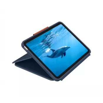 Logitech Rugged Combo 4 toetsenbordhoes met trackpad voor iPad 10e generatie, Apple Smart Connector, Classic Blue