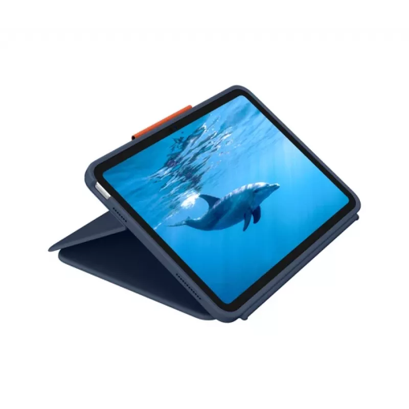 Logitech Rugged Combo 4 toetsenbordhoes met trackpad voor iPad 10e generatie, Apple Smart Connector, Classic Blue