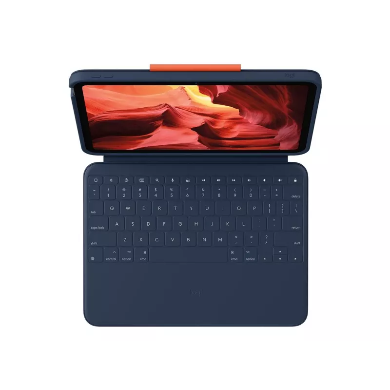 Logitech Rugged Combo 4 toetsenbordhoes met trackpad voor iPad 10e generatie, Apple Smart Connector, Classic Blue