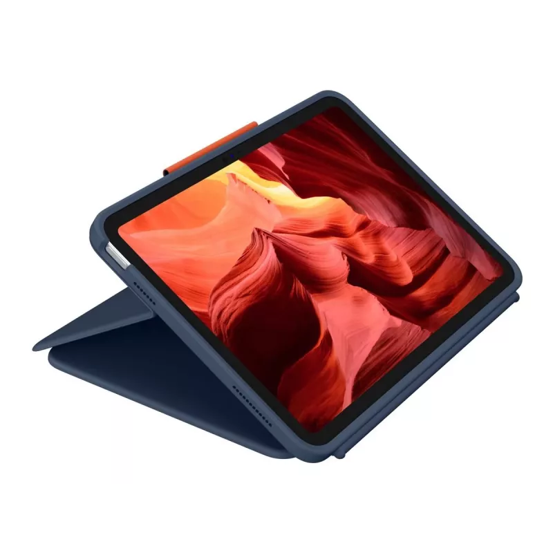 Logitech Rugged Combo 4 toetsenbordhoes met trackpad voor iPad 10e generatie, Apple Smart Connector, Classic Blue